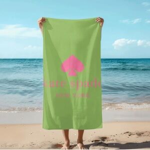 Kate Spade Kiwi Towel with Pink Logo